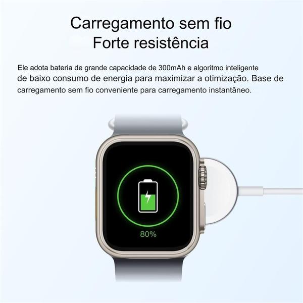 Imagem de SmartWatch T800 Ultra Chamadas Esportes Notificações Botão scroll Bluetooth