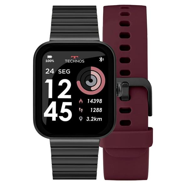 Imagem de Smartwatch Technos Connect MAX Preto e Vinho - TMAXAI/C7P