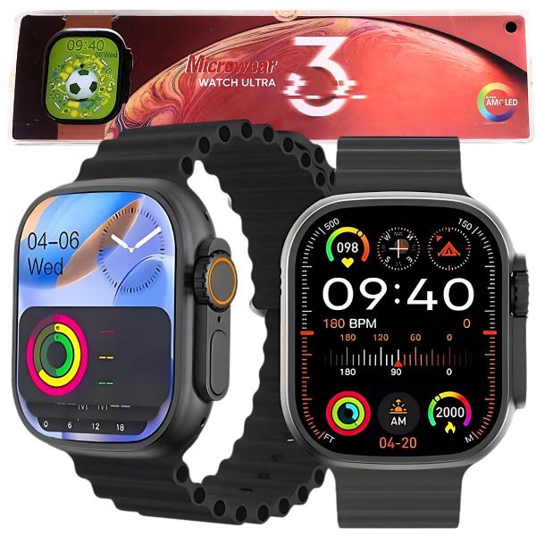 Imagem de Smartwatch Ultra 3 Microwear Lançamento Amoled 49mm Gps Nfc ChatGpt Android iOS Bluetooth Unisexx