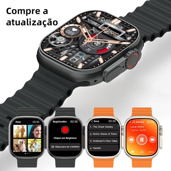 Imagem de Smartwatch Ultra Max Series 10 NFC Faz Ligações e Vida Saudável