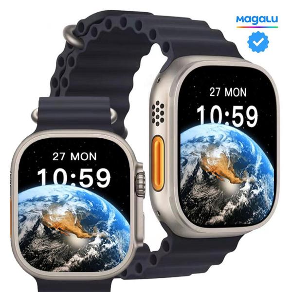 Imagem de Smartwatch Ultra Max Watch X Série 10 + 4 Pulseiras Lançamento 2025, Monitor de Saúde NFC GPS tracking +100 modos esportivos 49mm  