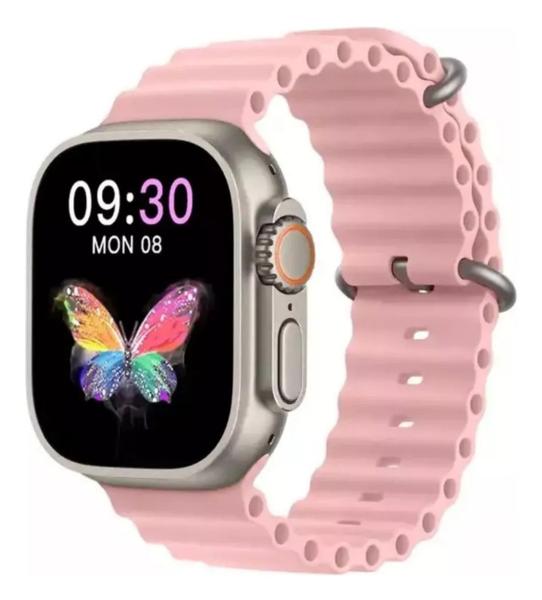 Imagem de Smartwatch Ultra Série 8 Mini 2 Pulseiras Tela 41mm Tela Infinita Multi-Funções Android iOS Bluetooth