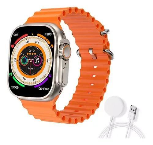 Imagem de Smartwatch Ultra X10 49mm Serie Nfc Gps 2 Pulseiras ( Laranja )