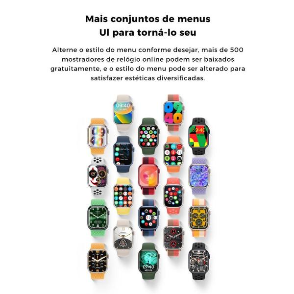 Imagem de Smartwatch W10 Lançamento 2025 Série 10 X Microwear Original NFC tela 47m Amoled 120Hz novo sistema MicroOs 10 resistencia certificada IP68