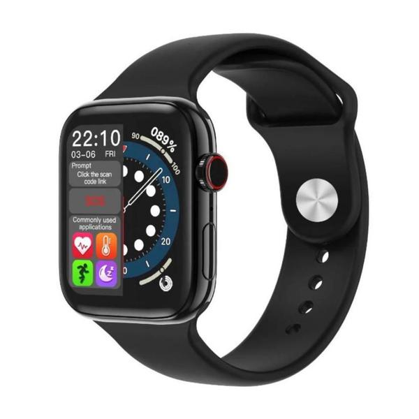 Imagem de Smartwatch W28 Pro Preto Tela Infinita 45mm Induçao Nfc Original Lançamento 2023 Bluetooth Watch 8