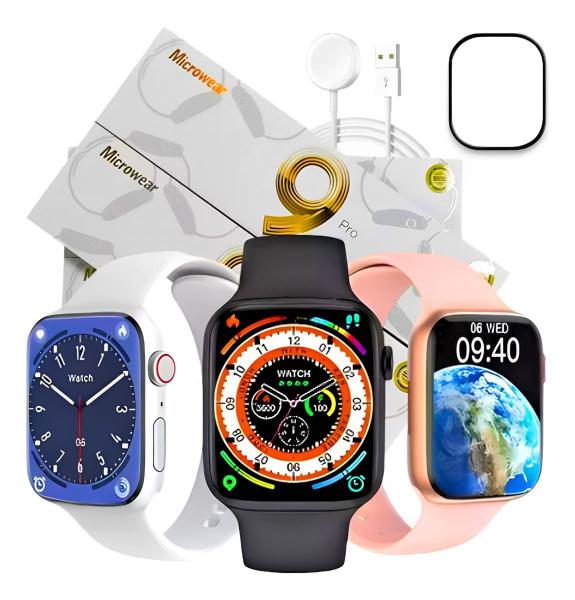 Imagem de Smartwatch W59 Pro Series 9 Preto 47mm Modelo Unissex Original Nf