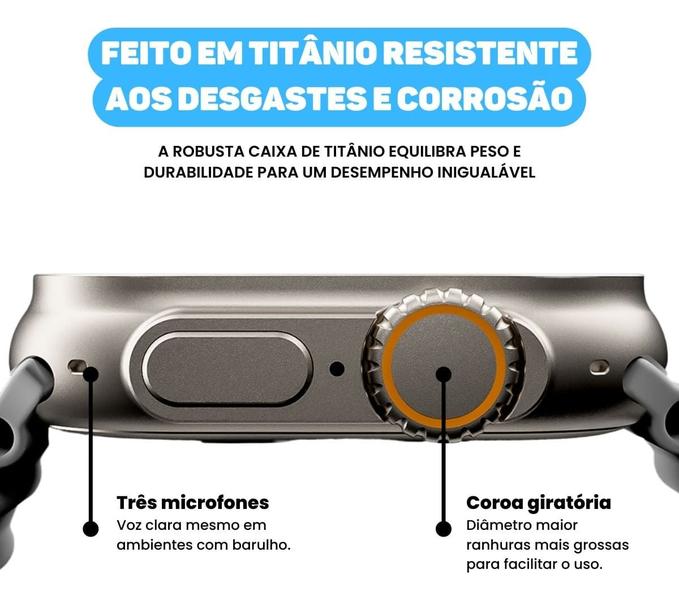 Imagem de Smartwatch W68+ Ultra Series 8 Tela 2,02 Resistente a Agua