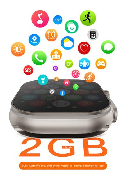 Imagem de Smartwatch W69 Ultra 2gb Relogio Inteligente Lançamento Original 49mm Tela Amoled Android IOS