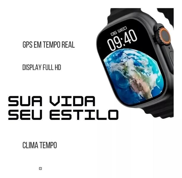 Imagem de Smartwatch W69+ Ultra 49mm Series 10 Amoled Nfc 2024 Laranja