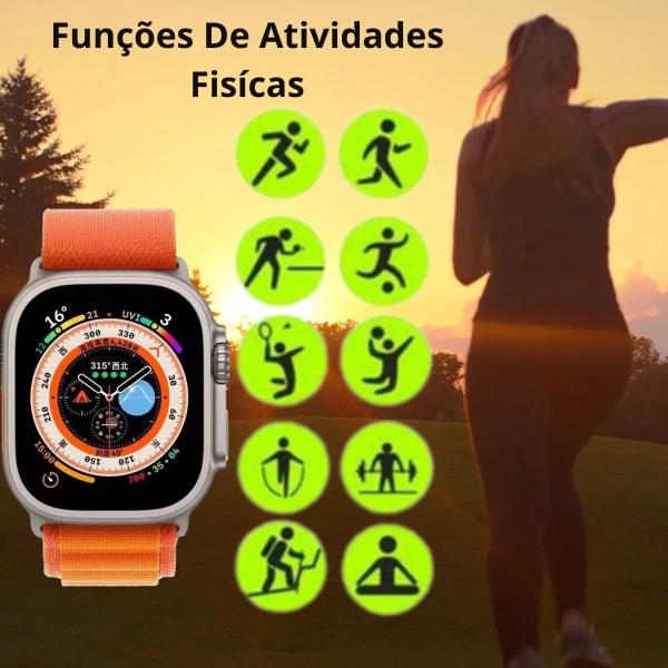 Imagem de Smartwatch W69+ Ultra NFC Faz Ligações e Recebe Redes Sociais