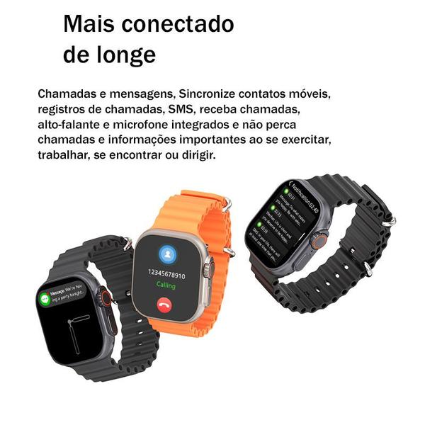 Imagem de Smartwatch Watch Ultra 3 49mm Serie 10 Com Amoled Ilha Dinâmica Chatgpt Gps