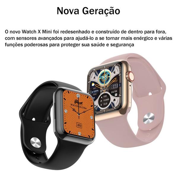 Imagem de Smartwatch Watch X Mini 38mm Serie 10 Com Amoled Ilha Dinâmica Chatgpt Original