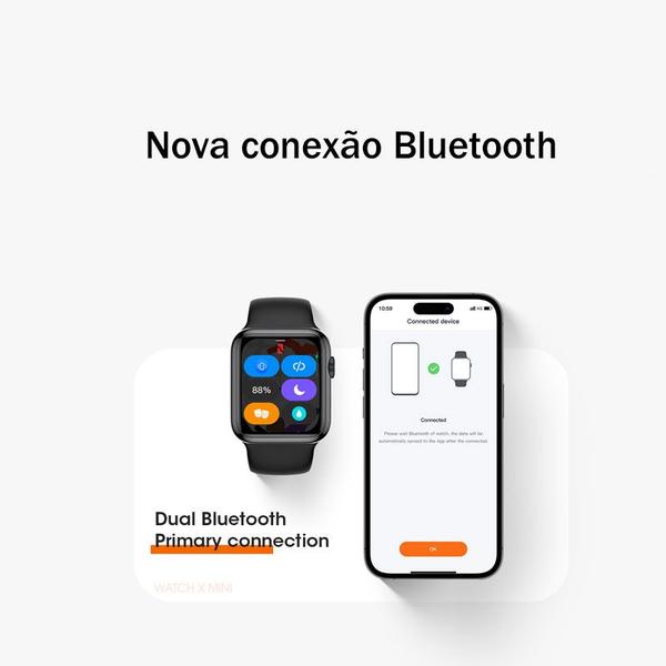 Imagem de Smartwatch Watch X Mini Amoled Ilha Dinâmica Chatgpt 38 mm GPS  - Microwear