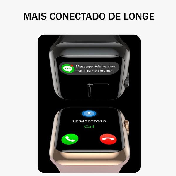 Imagem de Smartwatch Watch X Mini Serie 10 38mm Amoled Ilha Dinâmica Chatgpt Rosa Gold