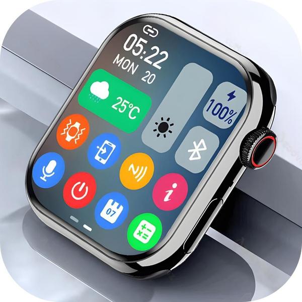 Imagem de Smartwatch Watch9 ProMax 2025 com NFC e GPS, Comando de Voz e Siri  Inclusas 2 Pulseiras  Estilo e Tecnologia para Todos