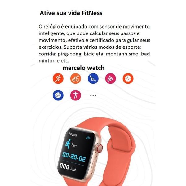 Imagem de SmartWatch X7 Plus Modo Esportivo Assistente de Voz Notificações Botão Giratório