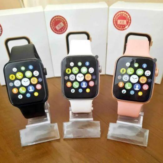 Smartwatch X8 Faz Ligação + Pulseira Extra Rose - Alzza Imagem de Smartwatch X8 Faz Ligação + Pulseira Extra Rose