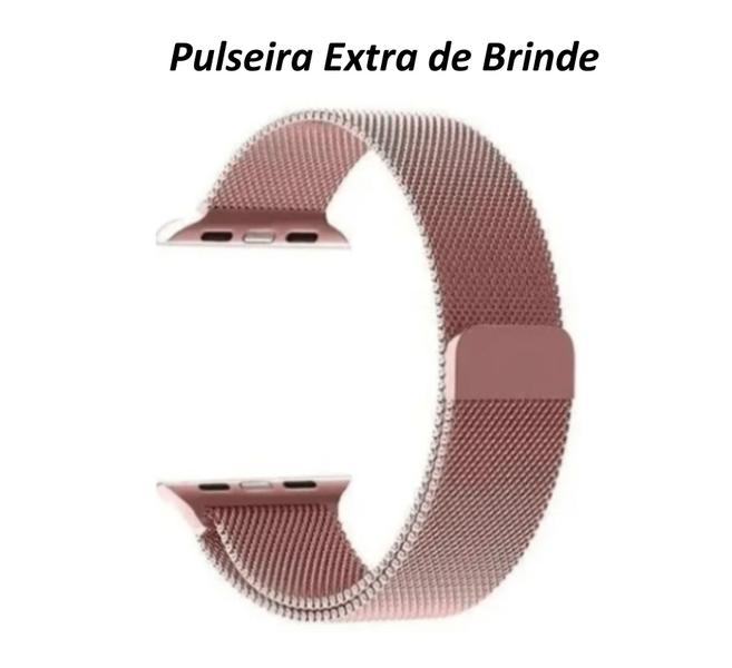 Smartwatch X8 Faz Ligação + Pulseira Extra Rose - Alzza Imagem de Smartwatch X8 Faz Ligação + Pulseira Extra Rose