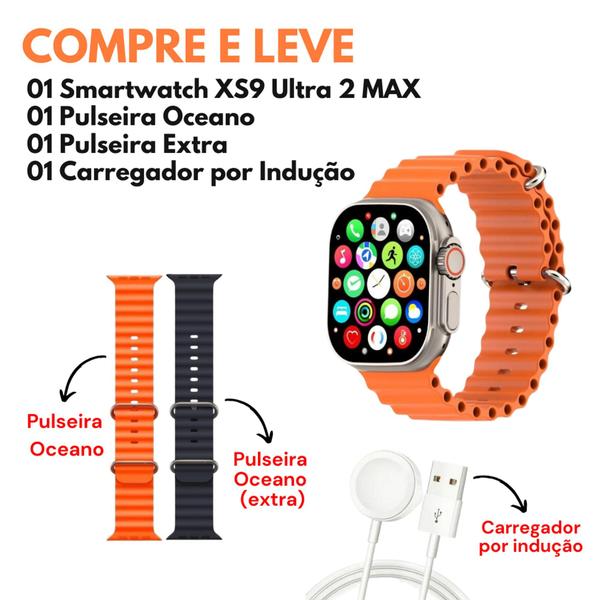 Imagem de Smartwatch Xs9 Ultra 2 Max 49mm Masculino Feminino + Pulseira Extra