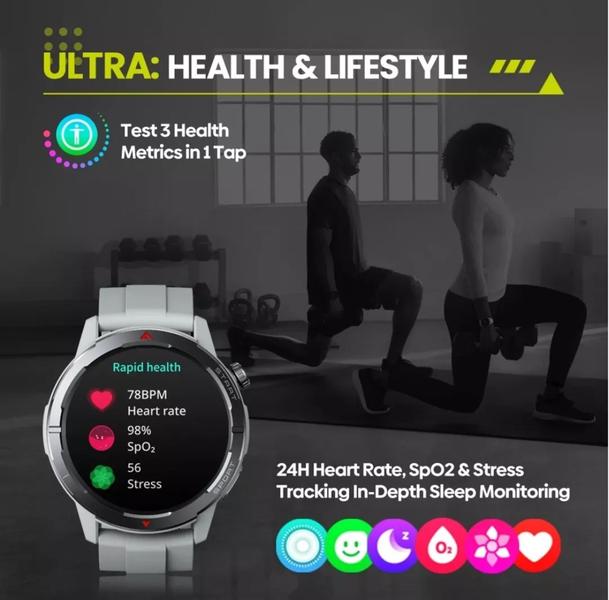 Imagem de Smartwatch Zeblaze Stratos 3 Ultra, Tela Amoled, Gps, 5atm, Ip69k, 100 modos esportivos