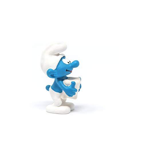 Imagem de Smurfs Schleich, Brinquedos de Desenho Animado Retrô Colecionável para Meninos e Meninas, Smurf com Estatueta de Dente, Idades 3+