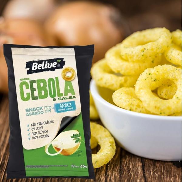 Imagem de Snack de arroz sabor cebola e salsa 35g - belive