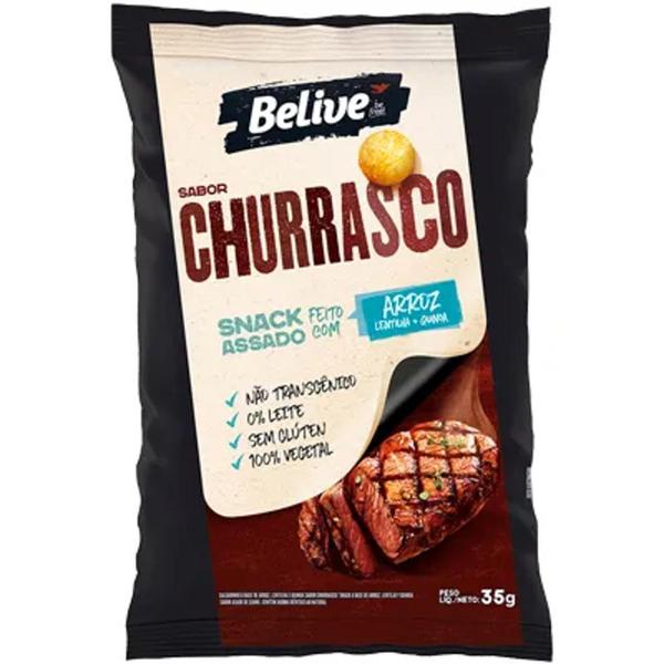 Imagem de Snack De Arroz Sem Gluten Churrasco Belive 35G (12 Pacotes)