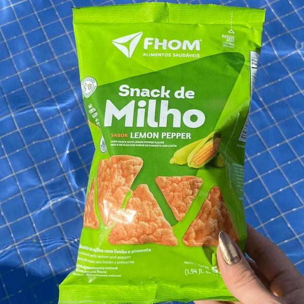 Imagem de Snack de Milho Lemon Pepper 55g Vegano Sem Glúten FHOM