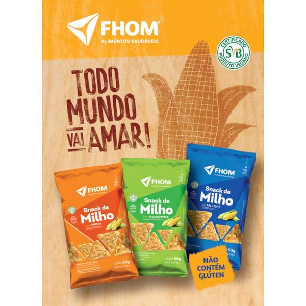 Imagem de Snack de Milho Pipoca 55g Vegano Sem Glúten FHOM