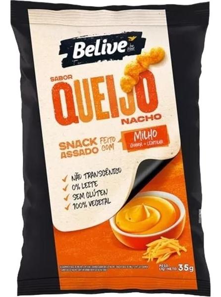 Imagem de Snack De Milho Sem Gluten Queijo Nacho Belive 35g KIT C/2 UN