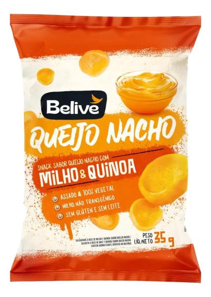 Imagem de Snack De Milho Sem Gluten Queijo Nacho Belive 35g KIT C/3 UN