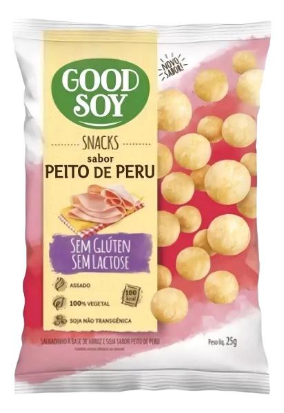 Imagem de Snack De Soja Good Soy Sabor Peito de Peru 25g KIT C/10 UN