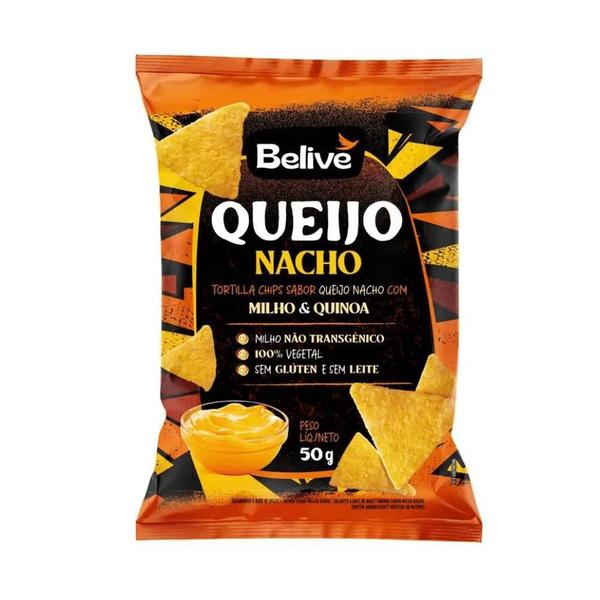 Imagem de Snack Tortilla Belive Sabor Queijo Nacho - 50g