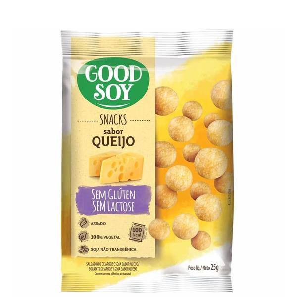 Snacks de Soja Sabor Queijo Good Soy Belive 25g Imagem de Snacks de Soja Sabor Queijo Good Soy Belive 25g