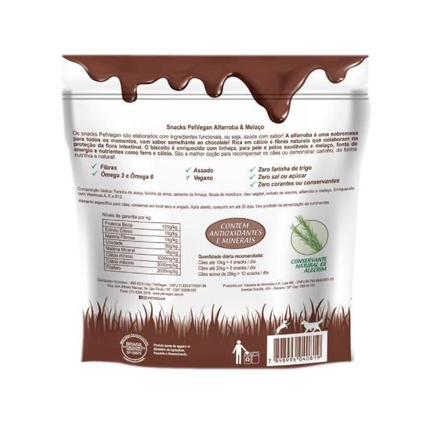 Imagem de Snacks Naturais Chocolate/Alfarroba/Melaco Sg 150G Petvegan