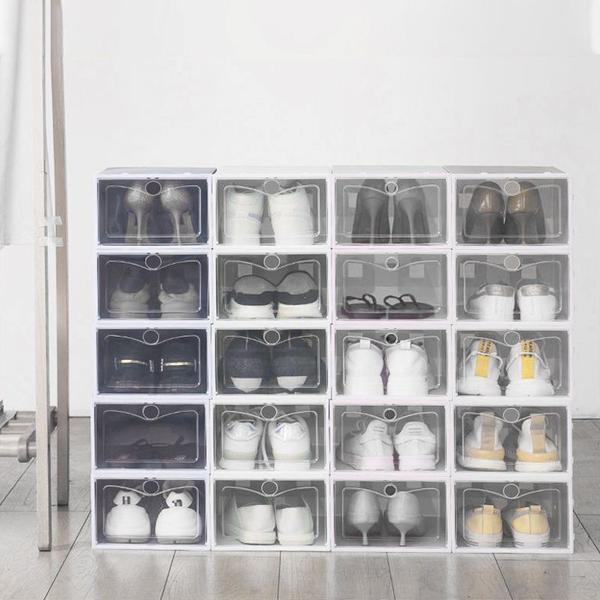 Imagem de Sneaker Box Organizador De Tenis Sapatos E Objetos 10 Caixas PRETA