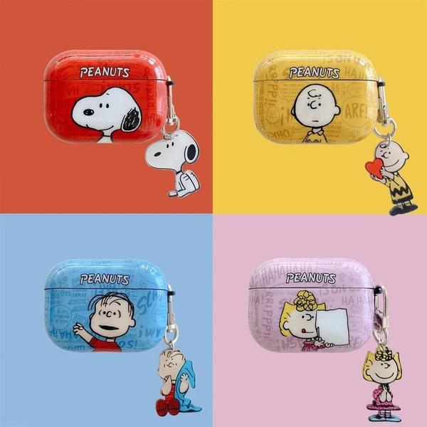 Imagem de Snoopy Charlie Brown Lucy Cartoon EarPhone Case Para AirPods 1 2 3 pro Capa Bluetooth Sem Fio