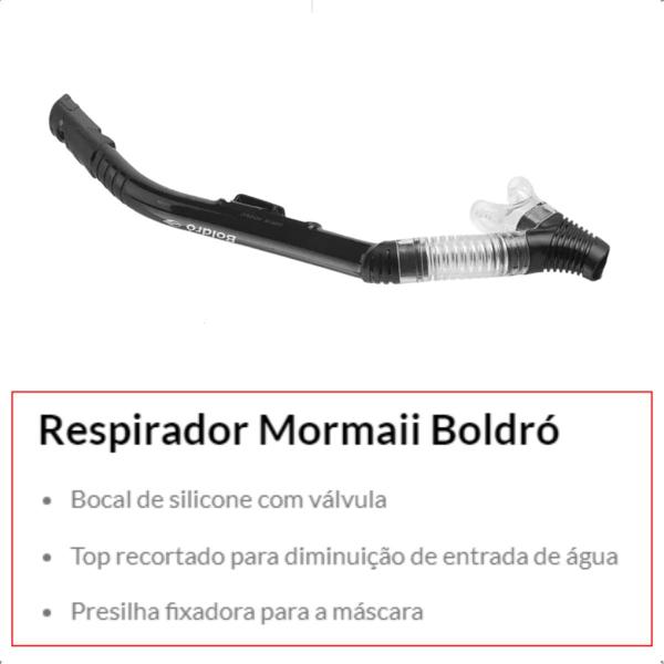 Imagem de Snorkel de Mergulho Mormaii Boldró Respirador