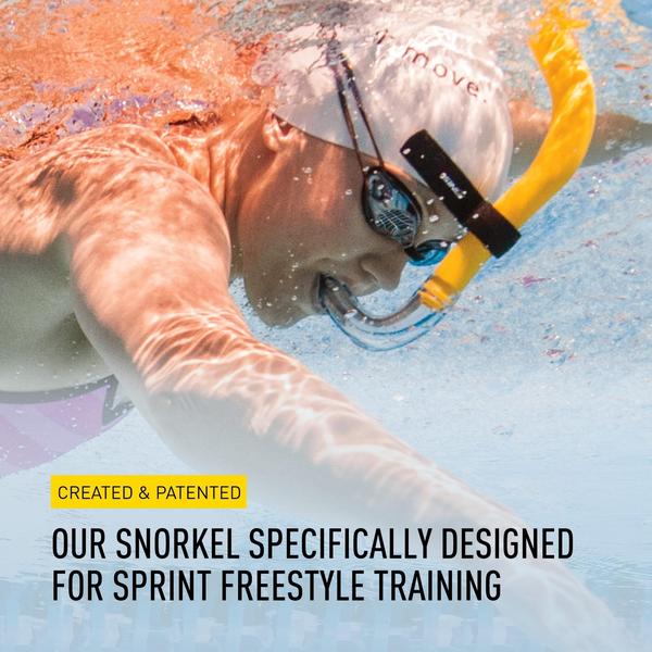 Imagem de Snorkel de natação FINIS Freestyle Center-Mount Yellow Adult