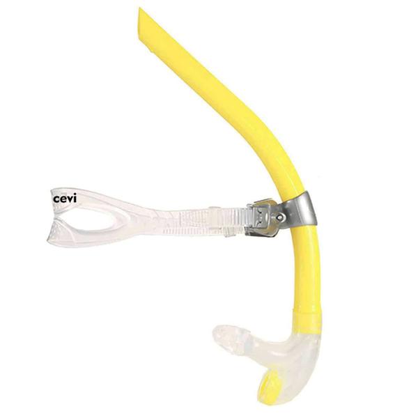 Snorkel de natação Focevi para natação no colo com bocal de silicone Imagem de Snorkel de natação Focevi para natação no colo com bocal de silicone