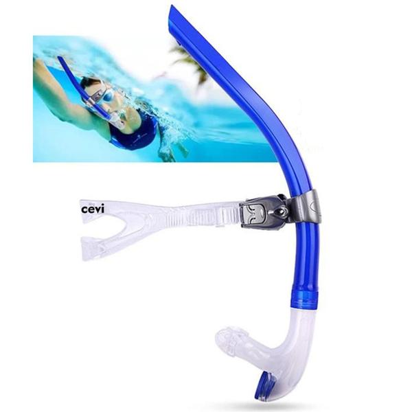 Snorkel de natação Focevi Swim para natação de colo com bocal de silicone Imagem de Snorkel de natação Focevi Swim para natação de colo com bocal de silicone