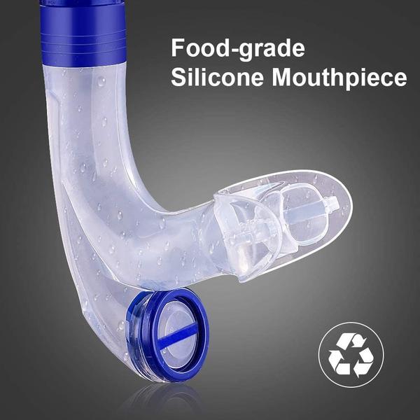 Snorkel de natação Focevi Swim para natação de colo com bocal de silicone Imagem de Snorkel de natação Focevi Swim para natação de colo com bocal de silicone