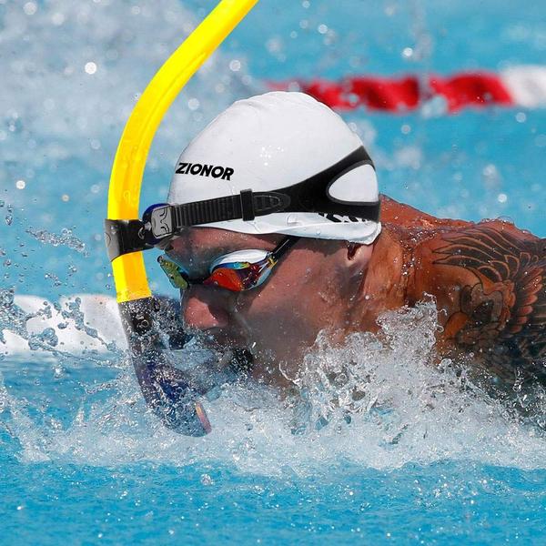 Imagem de Snorkel de natação ZIONOR T1 para treinamento de mergulho de volta - amarelo