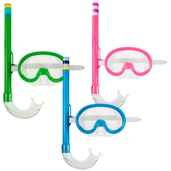 Imagem de Snorkel e Mascara de Mergulho Kit 2 Pç Infantil Adulto Piscina Praia