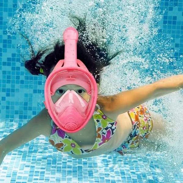 Imagem de Snorkel Infantil Máscara de Mergulho Natação Praia Mar Piscina Antiembaçante Suporte Câmera Acessórios