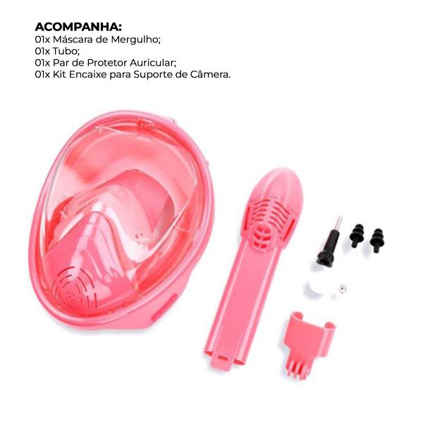 Snorkel Infantil Máscara de Mergulho Natação Praia Mar Piscina Antiembaçante Suporte Câmera Acessórios - BRASTOY Imagem de Snorkel Infantil Máscara de Mergulho Natação Praia Mar Piscina Antiembaçante Suporte Câmera Acessórios