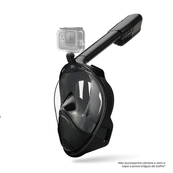 Snorkel Máscara de Mergulho P/M Full Face Antiembaçante Segunda Geração C/ Acessórios Suporte GoPro - BRASTOY Imagem de Snorkel Máscara de Mergulho P/M Full Face Antiembaçante Segunda Geração C/ Acessórios Suporte GoPro