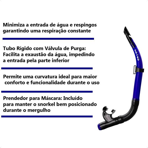 Snorkel Respirador Cetus River Fun Preto e Azul Pesca Sub Imagem de Snorkel Respirador Cetus River Fun Preto e Azul Pesca Sub