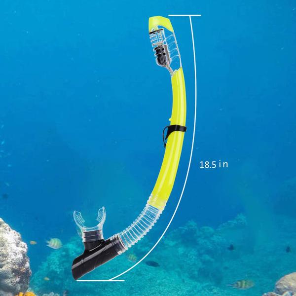 Snorkel seco AQUA A DIVE SPORTS Easy Breath para adultos, amarelo Imagem de Snorkel seco AQUA A DIVE SPORTS Easy Breath para adultos, amarelo