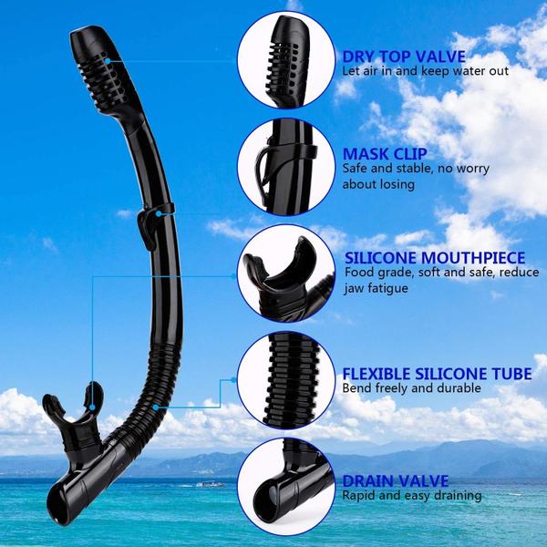 Imagem de Snorkel seco AQUA A DIVE SPORTS Easy Breath para jovens adultos